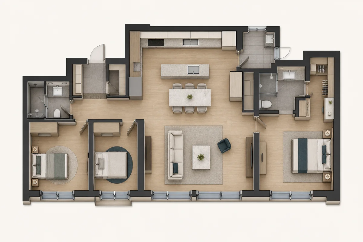 84A 세대 평면도