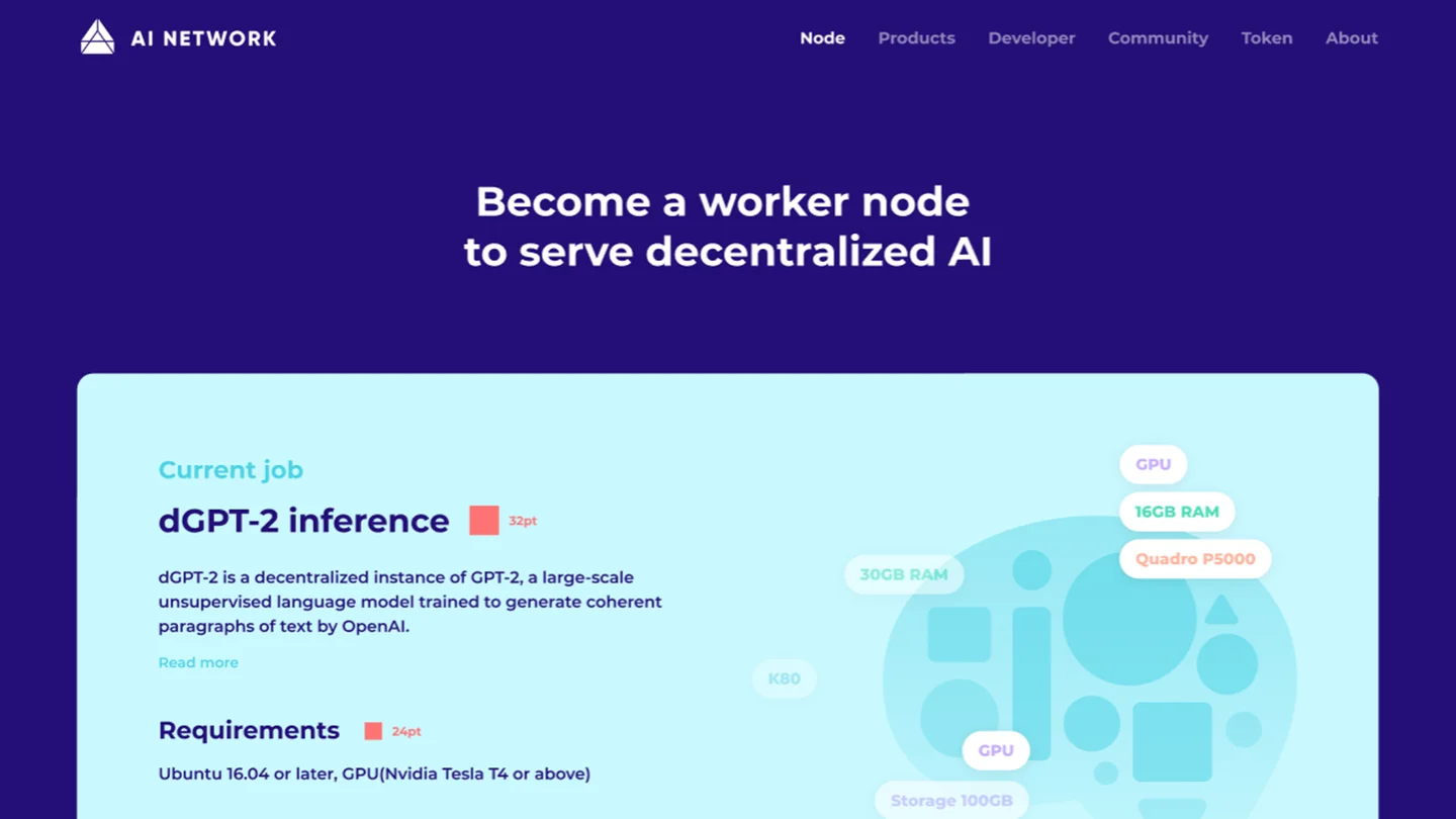 AI Network 플랫폼 — 기존 포트폴리오에 등록된 대표 화면